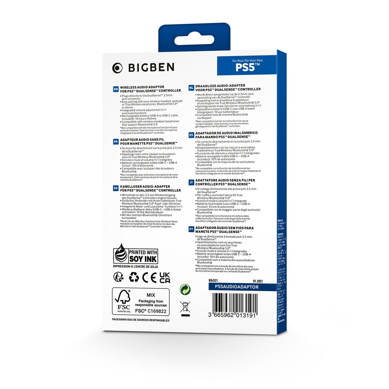 Vezeték nélküli audio adaptor PS5 DualSense kontrollerhez (PS5)-1
