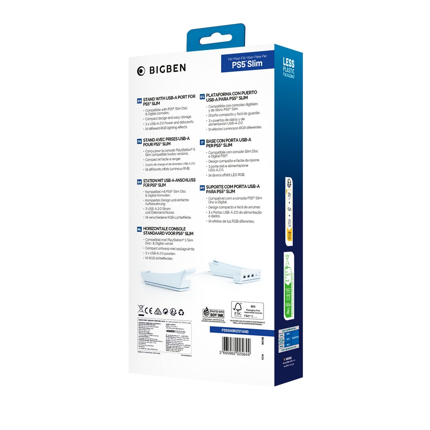Nacon Vízszintes Állvány USB-A Porttal PlayStation 5 Slimhez (PS5)-4